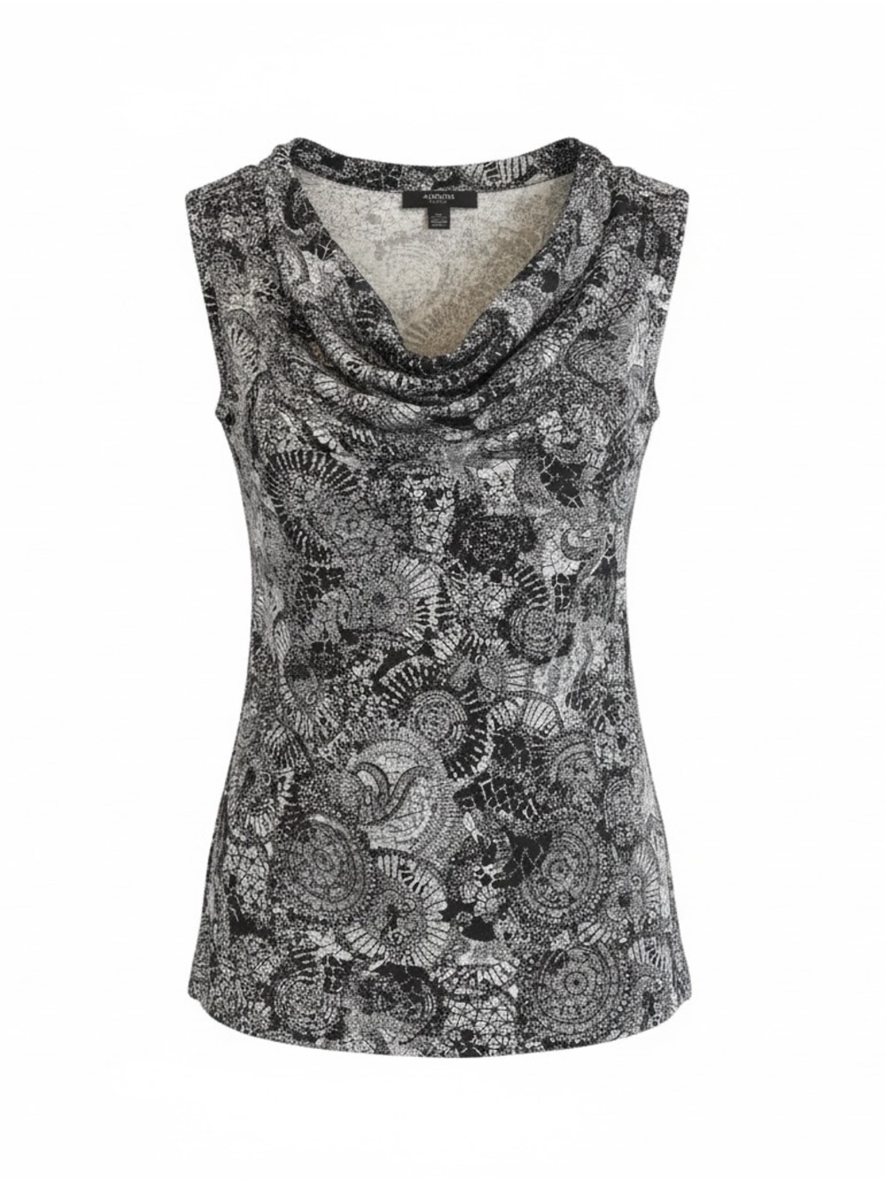 Alfani Women’s PM Black & White Cowl Neck Sleeveless Camisole